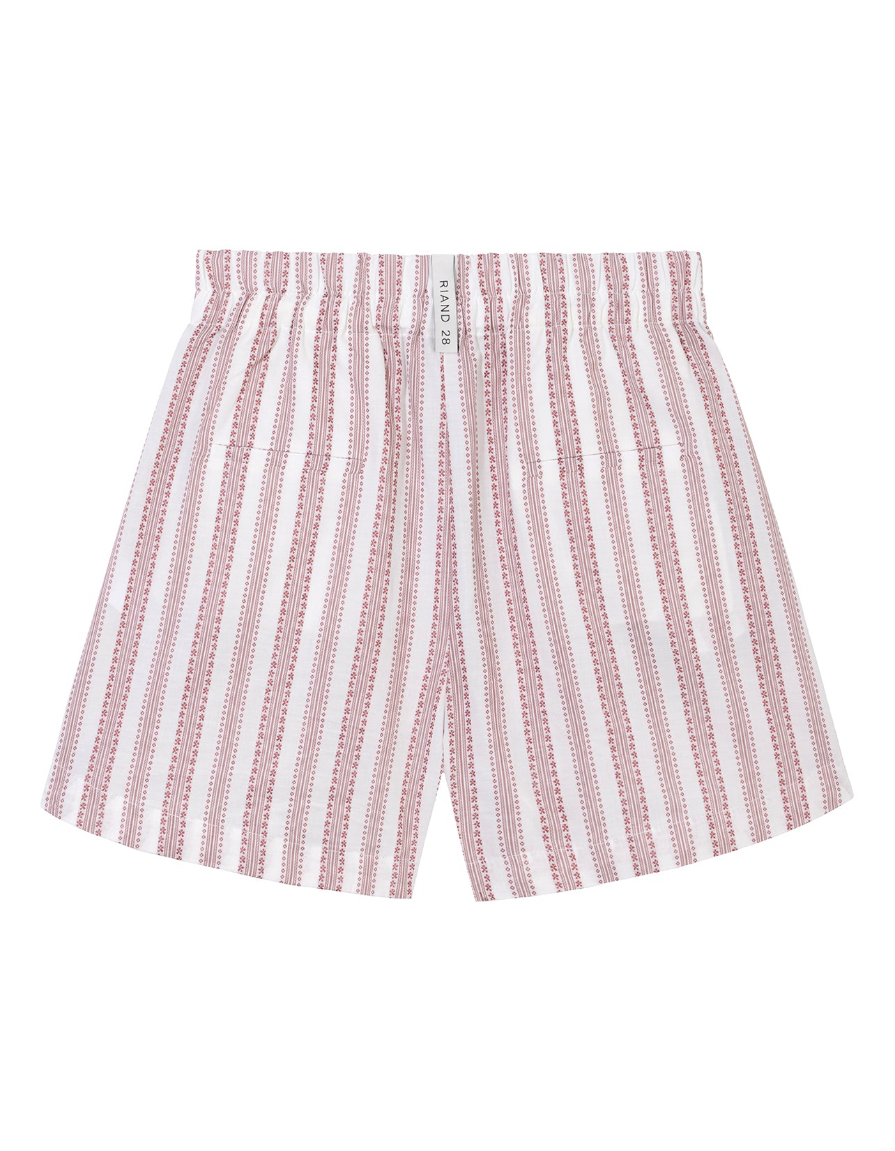 Stripe Freddie shorts - White/Red Floral stripe