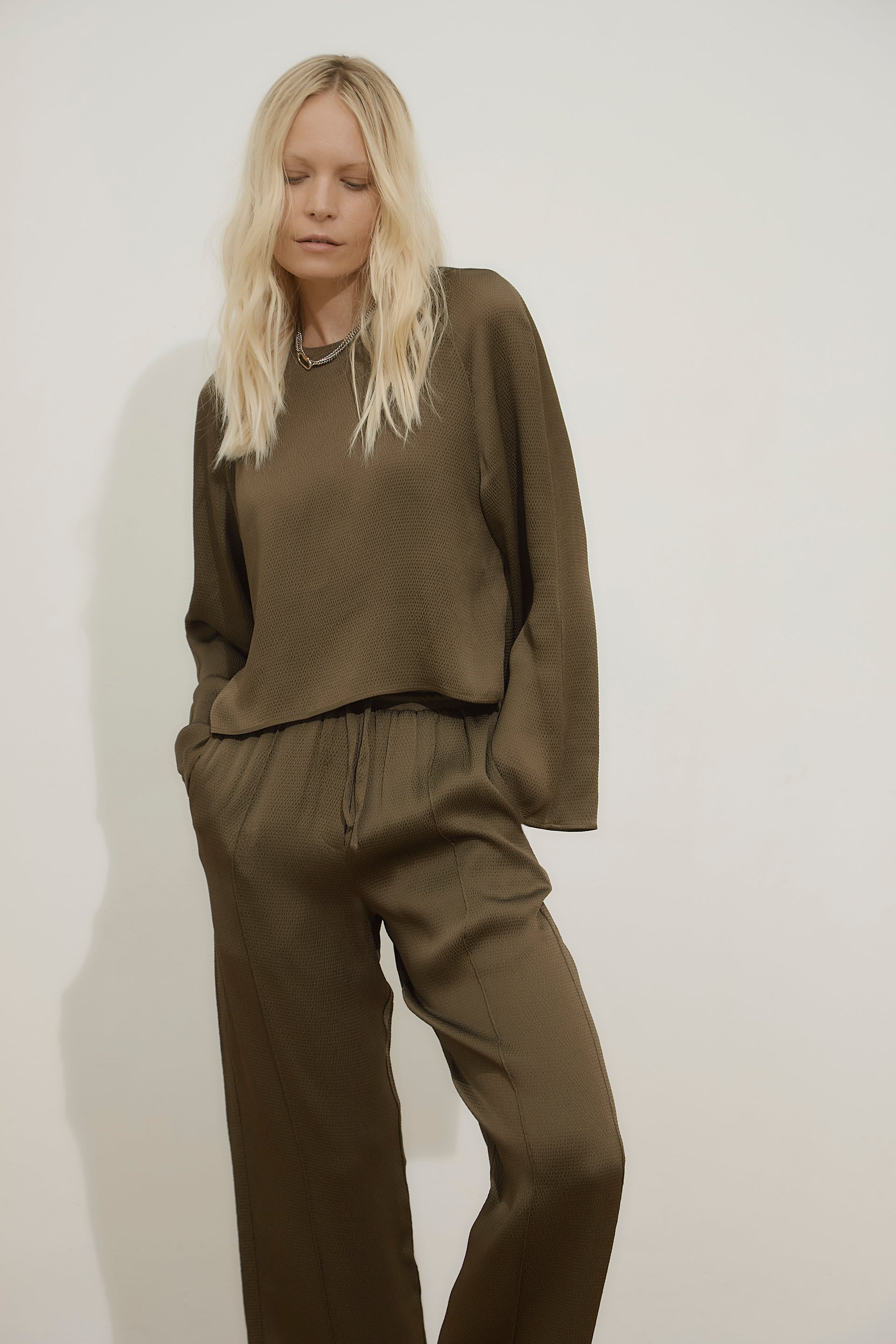 Frank long sleeve top - Olive