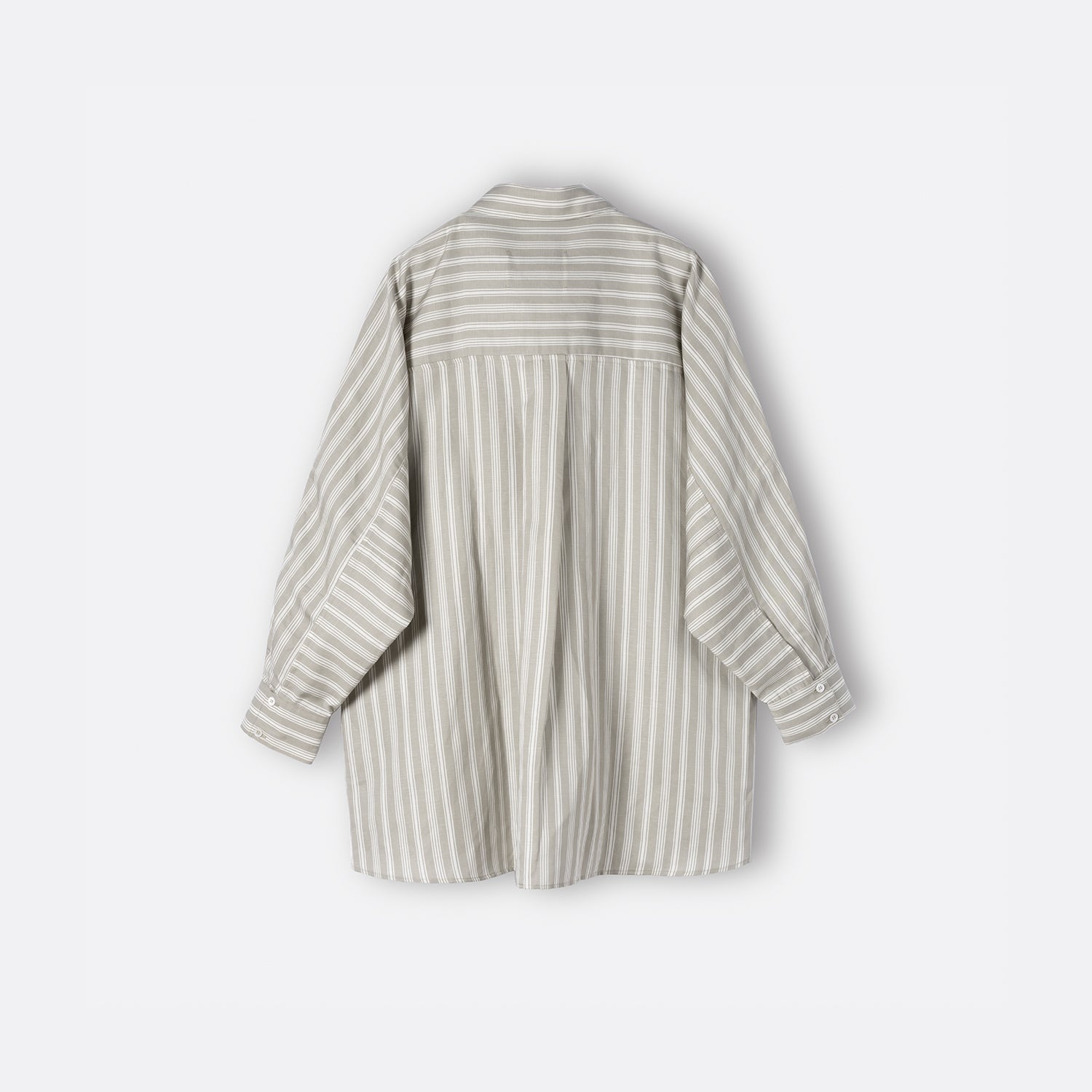 Stevie Oversized Shirt – Sage and Off-White