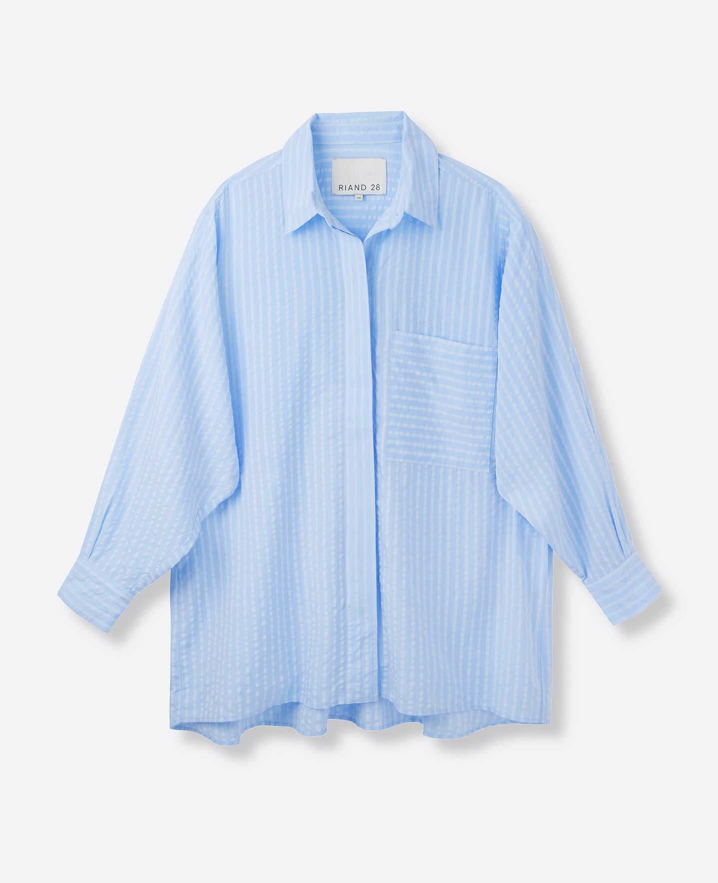 Stevie oversize shirt - blue with blue stripe