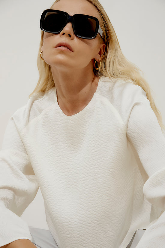 Frank long sleeve top - off white